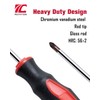 ROTATION 8-Piece Magnetic Screwdrivers Set with red tip, 4 Phillips