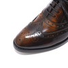 Mona flying Women's Leather Perforated Lace-up Oxfords Brogue Wingtip Shoes