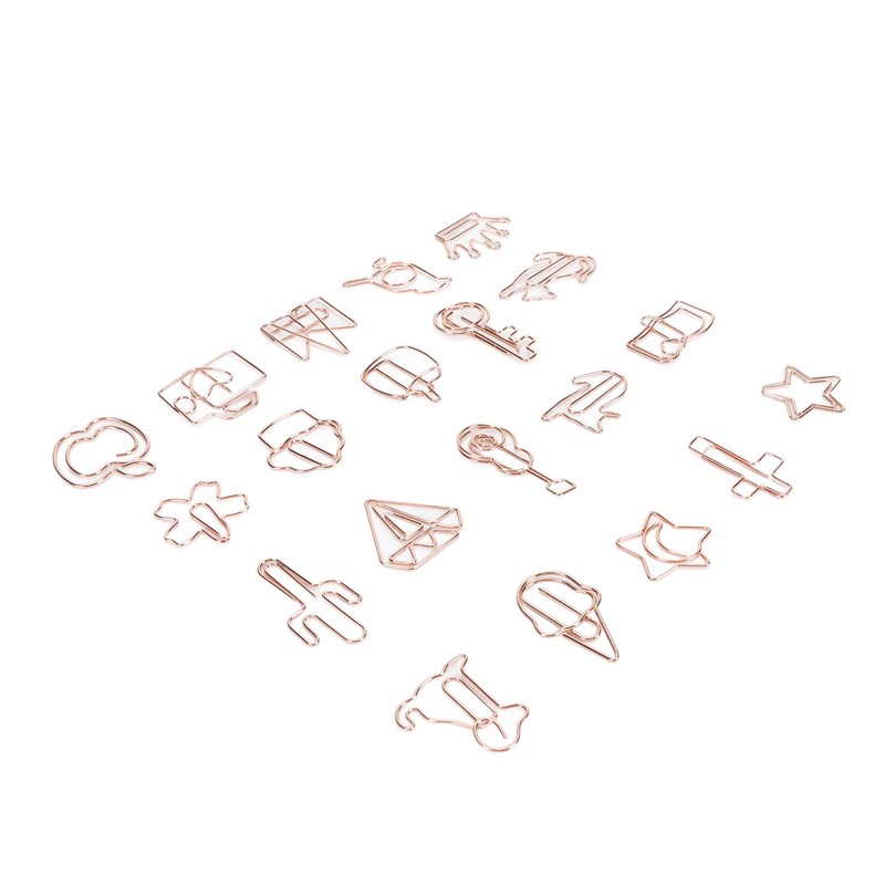 100Pcs Paper Clips Cute Look Note Clip Marking Document Organizing