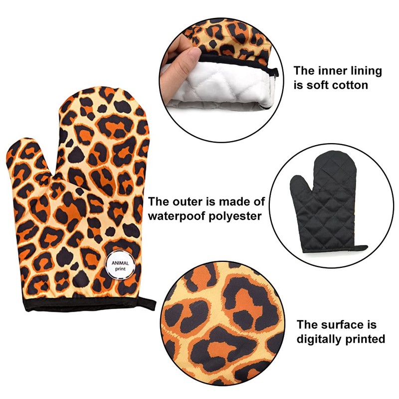 Oven Gloves Pot Holders, Heat Resistant Oven Mitts and Potholders