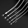 AMITER Silver Painted Bead Necklace, 3mm - 8mm Ball Beaded