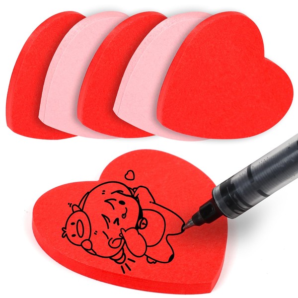 FOIMAS 800pcs Heart Sticky Notes,Valentine's Day Heart Shaped Sticky Note