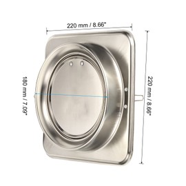 PATIKIL 7" Backdraft Damper with Ducting Hose Clamp, 1 Set Stainless Steel Flexible Airflow Insert Backflow Preventer Draft Blocker for Kitchen Bathroom