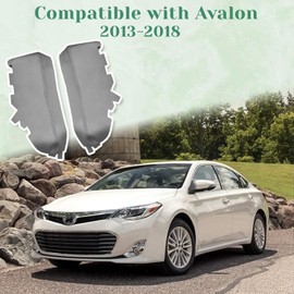 VKGUG 2PCS Front Door Panel Armrest Cover Replacement Compatible with Toyota Avalon 2013-2018 Left and Right Leather Arm Rest Replaced Skin Upholstery Dark Gray (Only Leather Part)