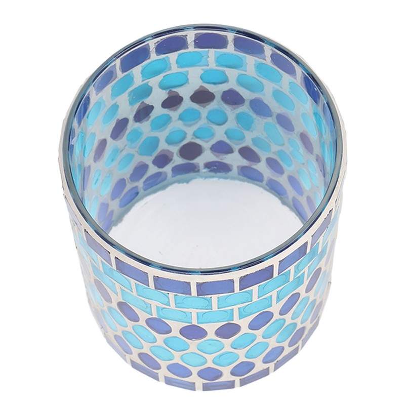 Mosaic Votive Candle Holder Handcrafted Glass Tea Light Holder for