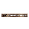 Aluminum Metal Street Sign Airedale Trail Dog Decorative Address Sign