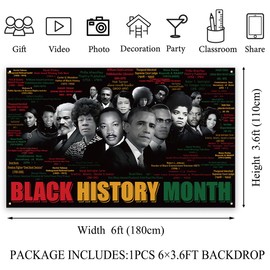 Black History Month Decorations Juneteenth Banner Pan African American Black History Month Decorations for Home Party