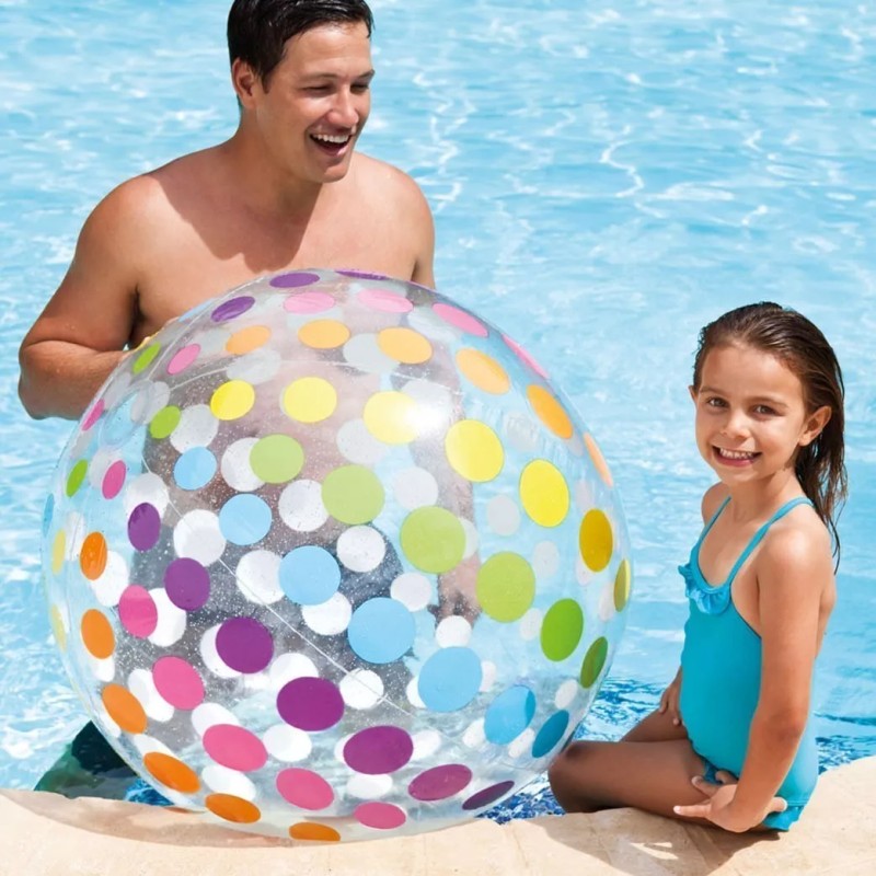 Intex | Pelota Playa Colores Transparente | 107cm | 42