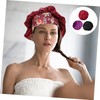 Baluue 3pcs Wide Brim Elastic Sleeping Caps for Women Bonnet