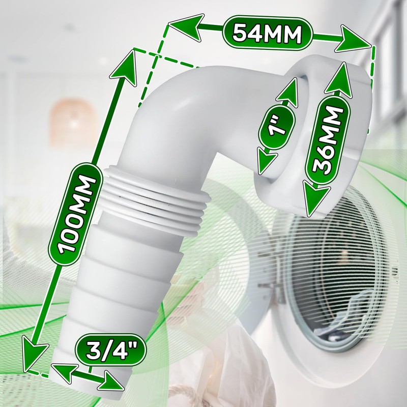Dishwasher and Washing Machine Drain Adaptor 90° 1 Inch x