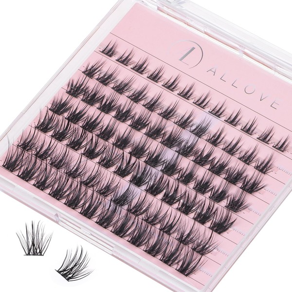 ALLOVE Lash Clusters Individual Lashes D Curl 16mm 84 Pcs