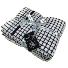 poli-dri Kitchen Tea Towels by Samuel Lamont and Sons (Black, 3 Pack)