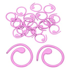 PATIKIL Crochet Stitch Markers, 20 Pack Metal Knitting Markers Spiral Locking Stitch Marker for Sewing Crocheting DIY Craft, Purple