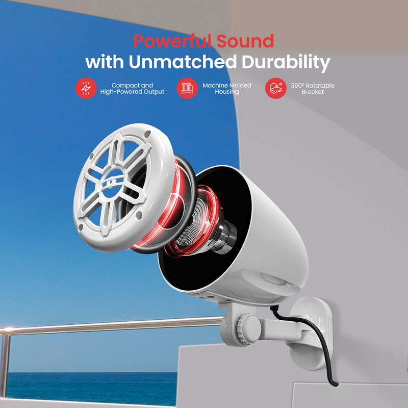 Pyle 4" Waterproof Speaker System, 2-Way Full Range Marine Speakers