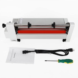 Heavy Duty Commercial Laminating Machine, Never Jam High Speed 13-inch Thermal Laminator, Hot Cold Roll Laminator Digital Display Single for School Office Commercial Use