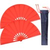 HONSHEN 2 Pack Large Rave Clack ABS Folding Hand Fan/Traditional