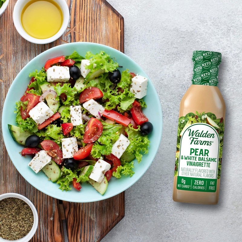 Walden Farms Pear & White Balsamic Vinaigrette Salad Dressing 12Oz