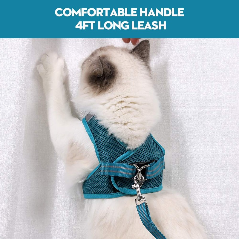 Dotoner Cat Outdoor Walking Harness Set, Pet Vest Harness Breathable