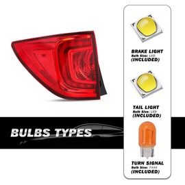 SOCKIR LED Tail Light Assembly for 2016-2018 Honda Pilot OEM Rear Outer Brake Tail Light (Left Driver Side)