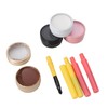 4Pcs Mapping Brow Paste Washable Eyebrows Design Paste White Black