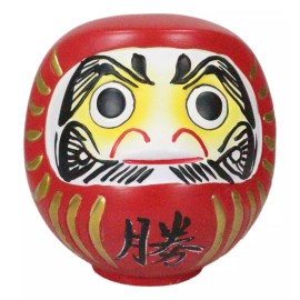 Ebros Japanese Traditional Zen Buddhism Daruma Dharma Doll Resin Figurine 3.75"H