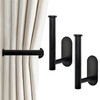 2 Pack Adhesive Metal Curtain Hooks and Tiebacks - No