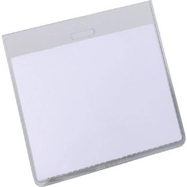Durable Namensschilderhülle (geschlossene Tasche, 60 x 90 mm, transparente Hartfolie) Packung à 20 Stück, transparent, 813519