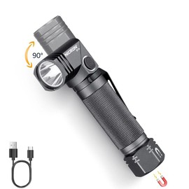 NICRON 1300 Lumens 6 Modes LED 90 Degree Rechargeable Magnetic Flashlight for Camping
