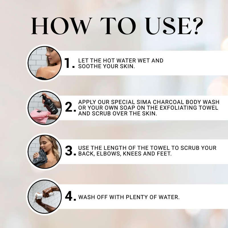 Sima Brand Sima Brand Exfoliating Washcloth Face & Body Scrub