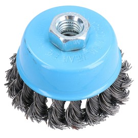 Wire Cup Brush Wheel 3" (75mm) for 4-1/2" (115mm) Angle Grinder Twist Knot TE243