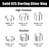 10mm 925 Sterling Silver Rings for Women Mens Brushed Dome