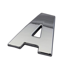 Mukojima Automobile Supplies Manufacturing MYS-030T 3D 3D Molded Emblem Sticker Alphabet A Silver