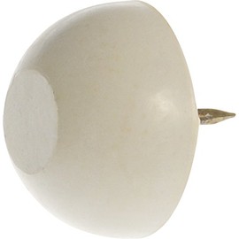 The Hillman Group 57183 3/4-Inch Rubber Tack Bumper White, 10-Pack