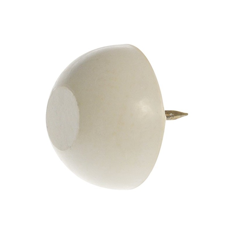 Hillman 57183 3/4-Inch Rubber Tack Bumper White, 10-Pack