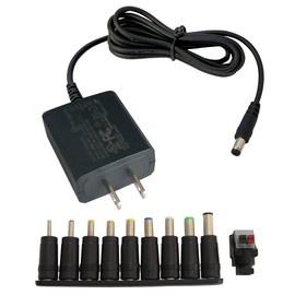Kaito Denshi AC Adapter, PSE Compatible, 10 Types, 12 V, 1A, 12W, Plastic, Switching, Small, RoHS
