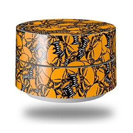 Skin Decal Wrap for Google WiFi Original Scattered Skulls Orange (Google WiFi NOT Included) by WraptorSkinz