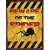 Finger prints - Beware of the spider - Vintage Metal Wall Sign