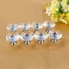 16Pcs Crystal Glass Cabinet Knob Diamond Shape 40mm Drawer Cupboard