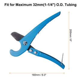 QUARKZMAN Irrigation Hose Cutter PVC Pipe Cutter Tool Plastic Pipe Cutter Rubber Hose Cutter Scissors for Cutting 1-1/4 Inch PEX PP Pipe