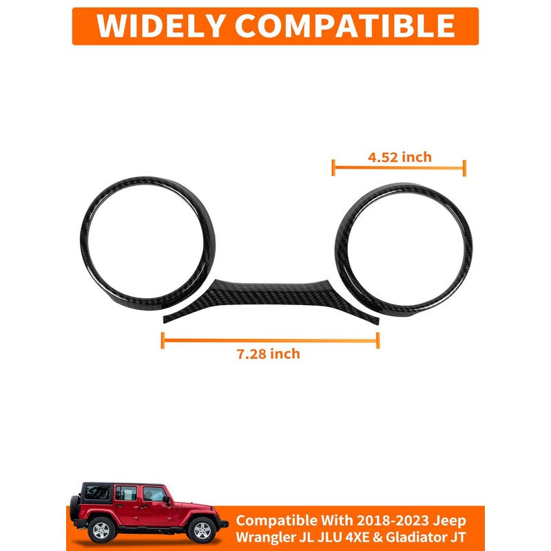 Savadicar Carbon Fiber Interior Accessories - Instrument Panel Trim Set