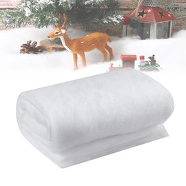 XAVSWRDE 1 PCS Christmas Snow Blanket White Artificial Snow Blankets Fluffy Fake Snow Cover Blankets Soft Faux Snow Blanket Roll Snow Sheet Carpets for Xmas Village Backdrop Decor, 31.4Inchx7.87Ft