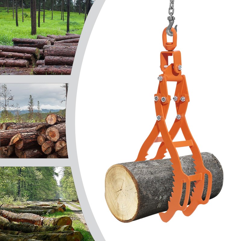 JAYGOVAN 28" 4 Claw Log Grapple Logging Log Lifting Tongs,