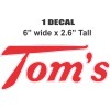 Tom's Toms Toasted Peanuts Cabinet Decal - Very Nice Die