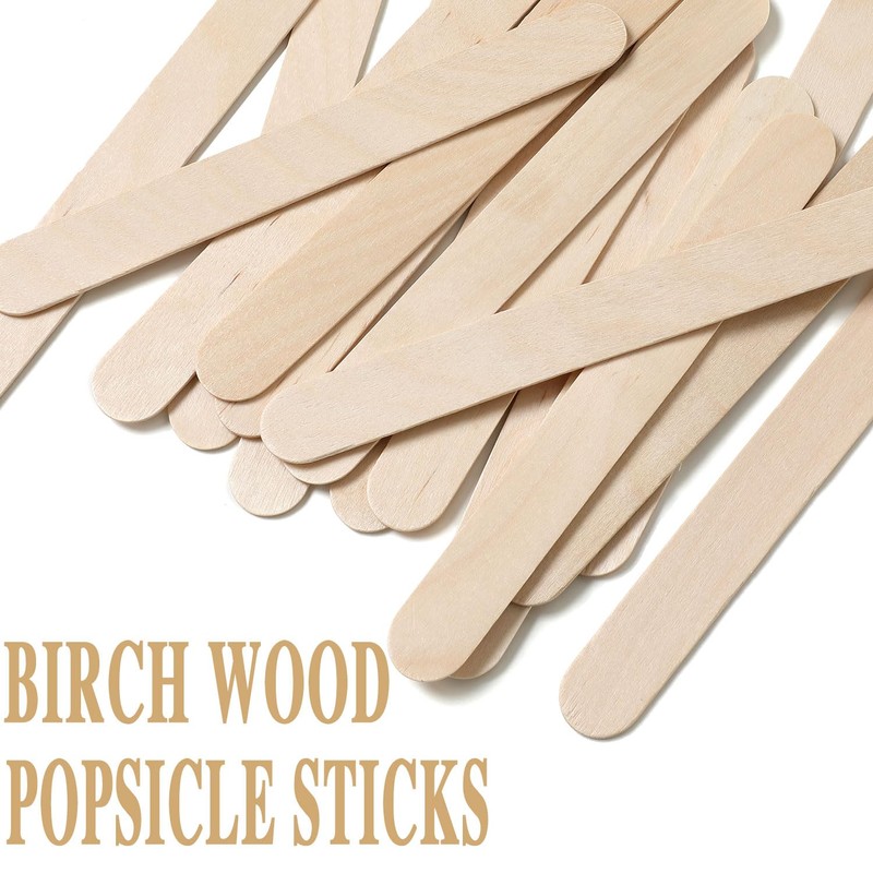 150 Pcs Craft Sticks Ice Cream Sticks, Borogo 6" x