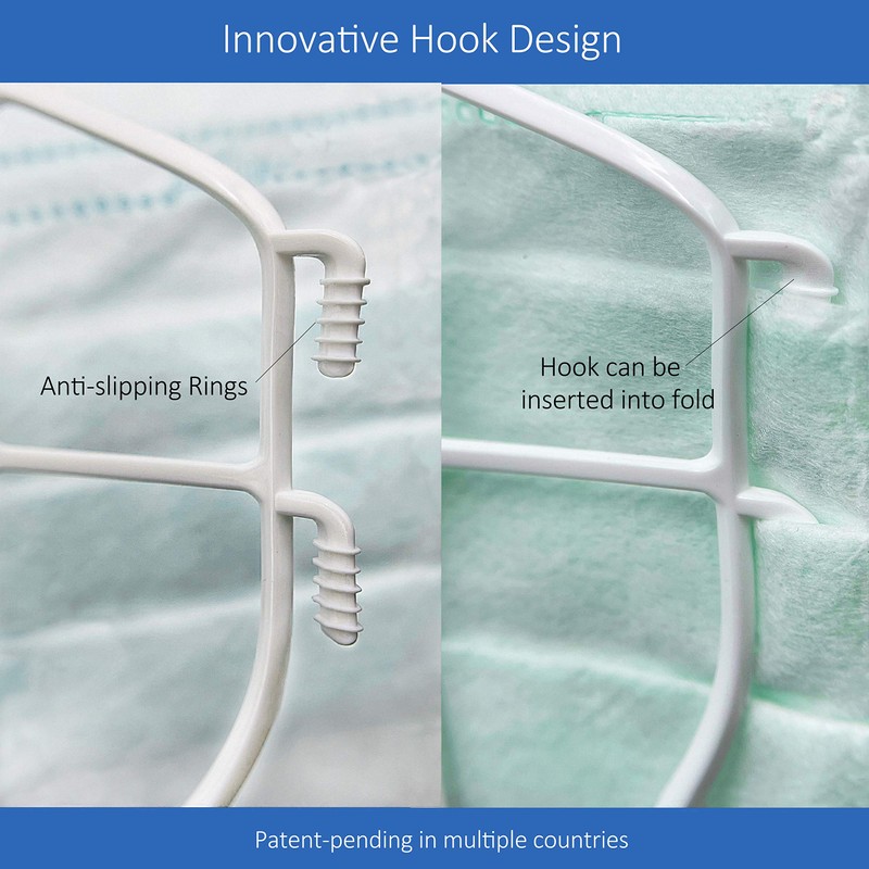 3D Face Mask Bracket, upgrade hook design, inner support frame,