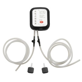 Fish Oxygen Air Pump,Air Oxygen Fish Tank Aquarium Pump Adjustable - Low Noise Two Modes Oxygenator with Air Stone and Tube for Seafood Markets, Outdoor Fishing