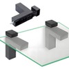 TEYOUQU 2 Piece Adjustable Wood Glass Shelf Bracke F Type