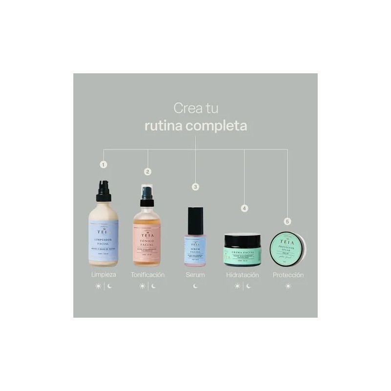 Serum Ácido Hialurónico Teia Cosméticos Naturales Momento de aplicación Día/Noche