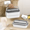 Double Layer Bento Box 316 Stainless Steel Compartment Portable Lunch