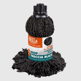 La Briantina Black Microfibre Replacement Mop Braid 150g Effective and Durable for Any Floor - Universal Thread 30cm